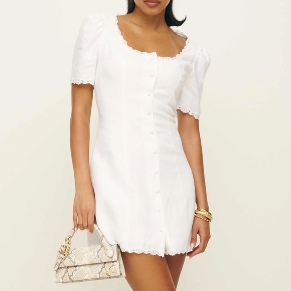 Reformation Annabella lace trim dressNWT - Picture 2 of 4